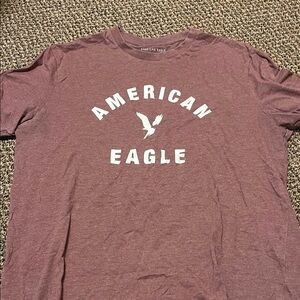 American Eagle Outfitters Men's Maroon Graphic Tee